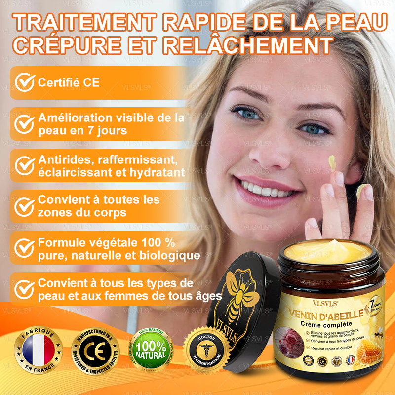 Fabriqué et expédié de France 👑👑👑Crème complète au Venin d’Abeille VLSVLS® 🔥 DERNIER JOUR -80%